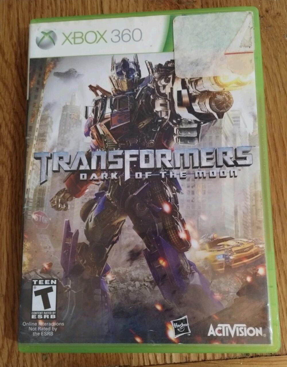 XBOX 360 VIDEO GAME TRANSFORMERS DARK OF THE MOON W CASE ACTIVISION